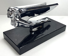 Vintage Cadillac Chrome Flying Lady Hood Ornament on Marble Base picture