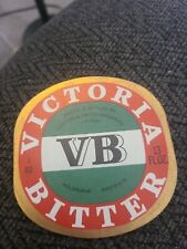 Vintage 1973 Carlton & United Breweries VICTORIA BITTER beer label AUSTRALIA  picture