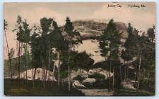 FRYEBURG, ME Maine ~Handcolored JOCKEY CAP 1920s Oxford County Postcard picture