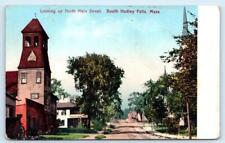 SOUTH HADLEY FALLS, MA ~ Fire House NORTH MAIN STREET Scene c1910s Postcard picture
