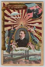 Postcard President President Taft Glory Prosperity Flag Lady Patriotic Antique picture