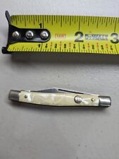 Imperial Crown Folding 2 Blade Pocket Knife Mother of Pearl Handle Stainless picture