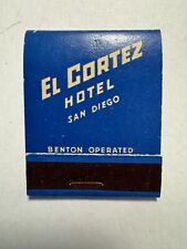 EL CORTEZ HOTEL San Diego, California - Advertising Matchbook Unstruck picture