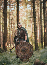 Viking Shield,Celtic Cross,Viking Wall Decor,Wood Wall Art,Handmade Home Decor picture