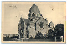 c1930's View of Detmold Synagogue Detmold Germany Vintage Unposted Postcard picture