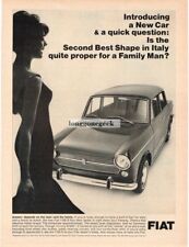 1966 Fiat 1100 R 4-door Sedan Woman Silhouette Vintage Ad  picture
