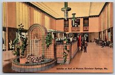 Postcard Interior Of Hall Of Waters, Excelsior Springs Missouri Unposted picture