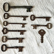 Lot of 9 Old Vintage Skeleton Keys picture