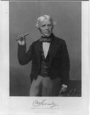 Photo:Michael Faraday,1791-1867,holding electro-magnet,English scientist picture