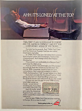 TWA First Class It's Lonely At The Top American Express Vintage 1984 Magazine Ad picture