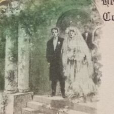 Heartiest Congratulations Vintage Wedding Postcard picture