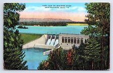 Postcard Tippy Dam on Manistee River Michigan MI picture