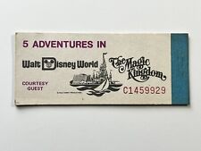 Very Rare Vintage Walt Disney World 1970’s Magic Key Coupon 5 Adventures Tickets picture