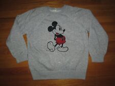 MICKEY MOUSE Vtg 80's Raglan sweat t shirt Sweater Heather Gray DISNEY CASUALS L picture