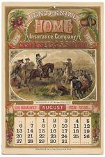 Original 1876 Centennial Expo June Calendar  Battle of Bunker Hill  Patriotic picture