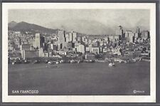 SAN FRANCISCO Postcard Skyline Waterfront Black & White Gabriel Moulin picture