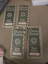 Lot Of 4 Illinois Central Time Table Brochures Dated 1934-1936, Good Condition  picture