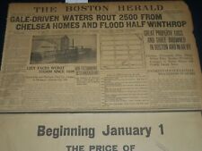 1909 DECEMBER 27 THE BOSTON HERALD NEWSPAPER - HALF OF WINTHROP FLOODED - BH 318 picture