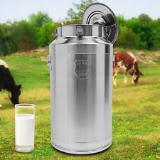 304SS 88L/23Gal Milk Can Sealed Bucket Large Capacity Farm Milk Jug Milk Bucket picture
