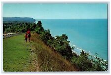 1961 Scenic Turnout Near Arcadia Beulah Michigan MI, Majestic View Postcard picture
