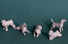 Lot of 5 VTG Pewter Dogs - Rawcliffe Pewter stamped & signed P. Davis Miniature picture