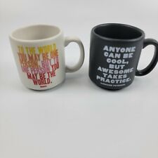 Pair of Quotable Espresso Mini Mugs Mini Mug Stackable 2018 EUC picture