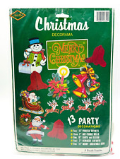 Beistle Creation Christmas Decorama Merry Collection 13 Party Decor NEW 1983 picture