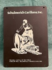 Vintage SCHULMERICH CARILLONS, INC.  Metal SIGN PLAQUE PLATE￼ - Sellersville, PA picture