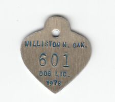 1978 WILLISTON NORTH DAKOTA DOG LICENSE TAG #601 picture