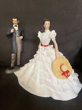 Rhett Butler And Scarlett O’Hara Franklin Mint painted Porcelin Figurines picture
