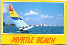 Postcard - Sailing full-out with Myrle Beach skyline in background - S. C. picture
