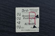 BTC British Railway Ticket No 2422 SCUNTHORPE to ALTHORPE JUNE 57 picture