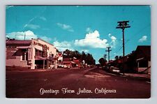 Julian CA-California, Scenic Greetings Main Business Area Vintage c1972 Postcard picture