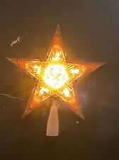 Vintage Sylvia is Christmas Star Tree Topper 10 Light Orange picture