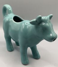FOOD NETWORK BLUE AQUA TEAL STONEWARE COW CREAMER picture