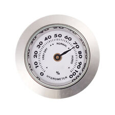 Digital Cigar Humidor Hygrometer Thermometer Temperature Round Black Gauge New picture