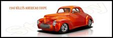 1940 Willys Americar Coupe Metal Sign 6