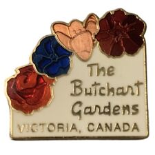 Vintage The Butchart Gardens Victoria Canada Travel Souvenir Pin picture