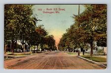 Sheboygan WI-Wisconsin, North 6th Street, Antique, Vintage c1909 Postcard picture