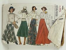 Vintage Very Easy Vogue 9890 Pattern Semi-Circle Skirt 70's Used Cut Size 26.5