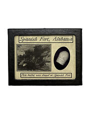 Spanish Fort Alabama Civil War Bullet in Glass Top Display Case 3 X 4” and COA picture