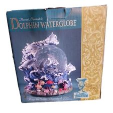 Classic Treasures Musical Animated Dolphin Water Globe CHARIOTS OF FIRE TUNE picture