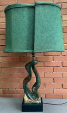 Vintage 1950s Green Ceramic Abstract Biomorphic Lamp Mid Century Modern Lighting picture