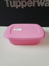 Tupperware Crystalwave Plus 4 Cup Microwave Rectangular Dish Container Pink Sale picture