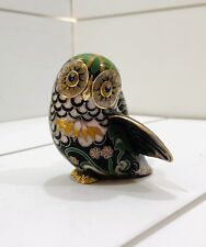 Muscany Owl Vintage House of Fabergé and Franklin Mint Cloissone Collection 22k picture