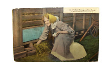 Vtg Postcard  Picking egg's on a cold Wisconsin morning P/DBA-14 picture