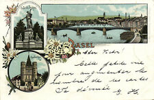 PC SWITZERLAND, GREETING FROM BASEL, vintage LITHO postcard (b29467) picture