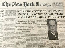 Newspapers- SUPREME COURT RULES EQUAL POPULATION FOR STATES, MARTIN LUTHER KING  picture