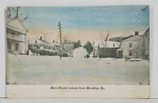 Brooklyn Pa Snow Covered Main Street Looking East Tinted Postcard N5 picture