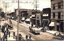RPPC Wellsville NY New York: Main Street MUST SEE GREAT VIEW Vintage Postcard picture